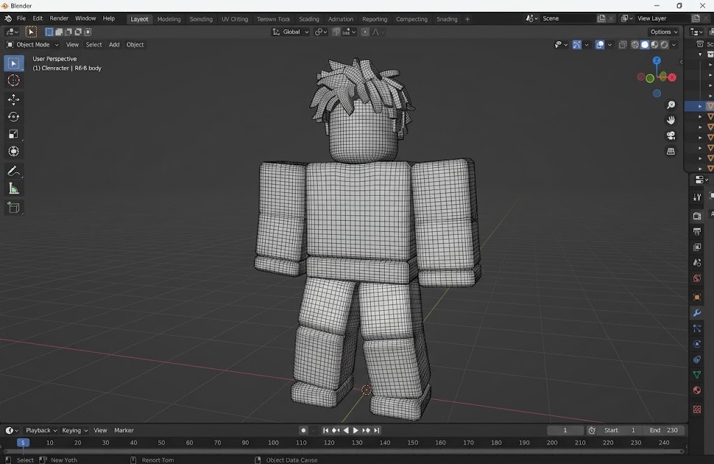 Roblox character shaded render